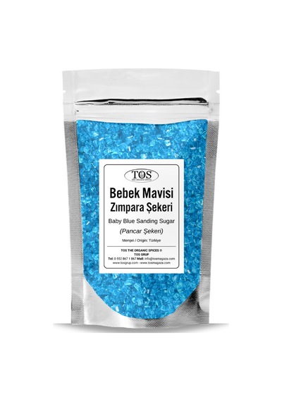 Tos The Organic Spices Bebek Mavisi Zımpara Şekeri 250 G Baby Blue Sanding Sugar