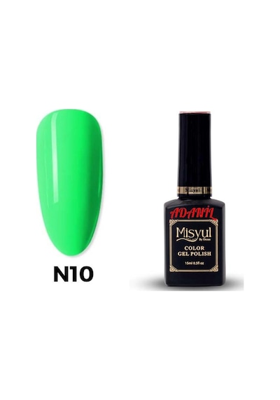 Adanil 15 ML Misyul Profesyonel Kalıcı Oje Neon Yeşil No:N10