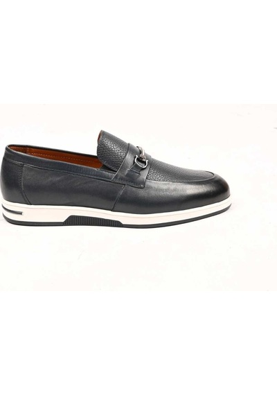 Bestello Bağcıksız Tokalı Loafer Termo Taban Hakiki Deri 333-5582 Erkek Ayakkabı Lacivert