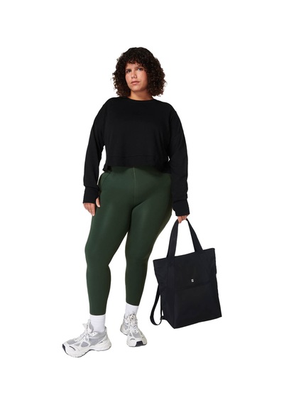 Sweaty Betty After Class Crop Sweatshirt Blk Siyah