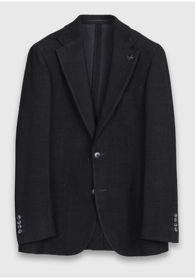 Ramsey Siyah Shirt Shoulder Slim Fit Yün Karışımlı Ceket