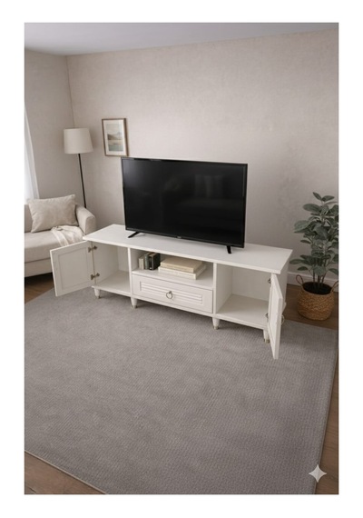 Beyaz Tv Ünitesi Tv Sehpası 140 Cm