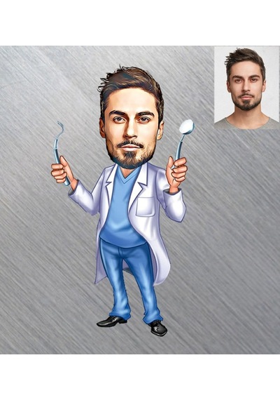 Hdrlazerdizayn Kişiye Özel Ahşap Veya Pleksi Karikatür Magnet