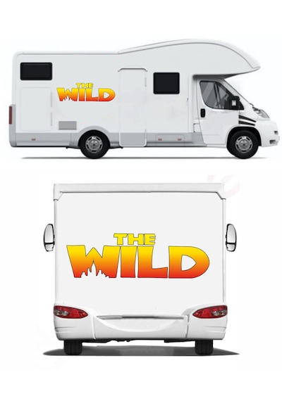 The Wild Vahşi Sticker - Adventure 4x4 Off Road Pickup Sticker - Araba Oto Motosiklet Karavan Sticker - 00038 12x4 Cm
