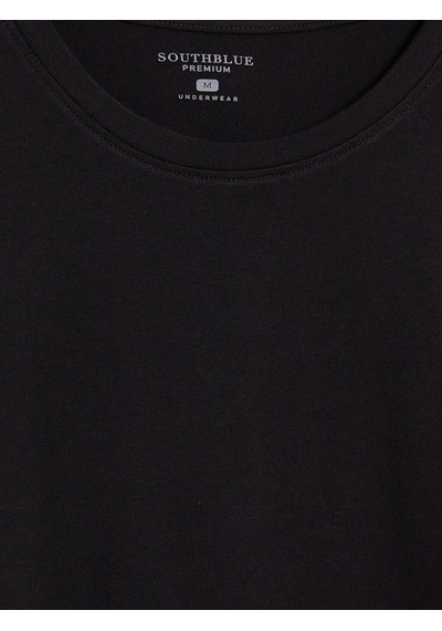 LC Waikiki Lc Waıkıkı Siyah Slim Fit Modal Kumaş Tişört /02