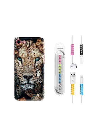 Apple Uyumlu iPhone 6/6S Kılıf Kablo Koruyuculu Flowers Leon 2 1342