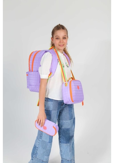 Kaukko Quilted Sırt Çantası Lilac K1772