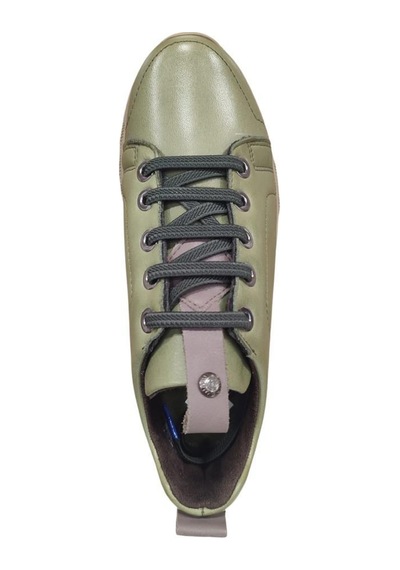 Mammamia 24k-3585 Kauçuk Taban Kadın Deri Ayakkabı Olive