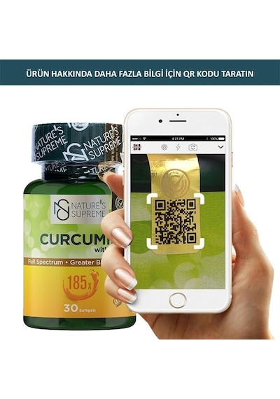 Natures Supreme Curcumin 30 Yumuşak Kapsül Aromasiz