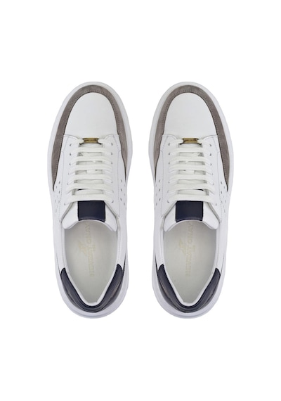 Beyaz Erkek Sneaker -31223--süet Trufel - Eos Beyaz - Antik Lacivert 204 Çok Renkli