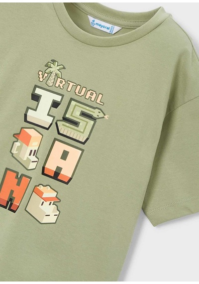 Mayoral Erkek Çocuk Baskılı Tshirt Yeşil Yeşil