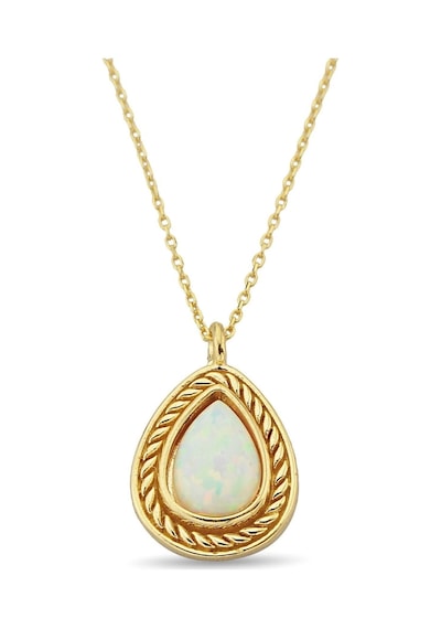 Opal Taşlı Damla Kolye
