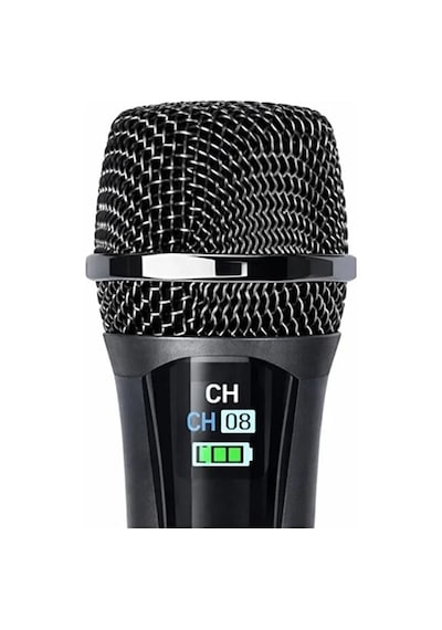 Profesyonel Çiftli Kablosuz Mikrofon Seti Karaoke Şarj Edile