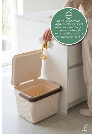 Kapaklı Çok Amaçlı Saklama Kutusu Sepet Organizer 6 Litre Oyuncak Banyo Mutfak Düzenleyici Çok Renkli