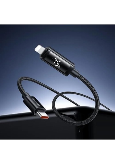 Ca-7990 Type-c To Lıghtnıng 36w Çift Led Ekranlı Kablo