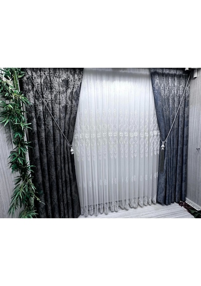 Nivemeshome Pera V-5502 1/3 Sık Pileli Fon Perde Apm MAvi