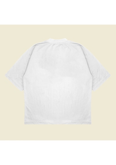 Tarzsokak Basic Beyaz Oversize Unisex Pamuklu Nefes Alan Kalın Kumaşlı Beyaz