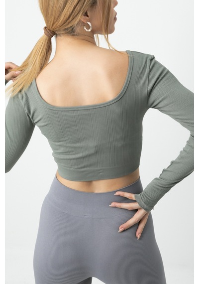 Doremi Seamless Straplez Uzun Kollu Fitilli Büstiyer 001