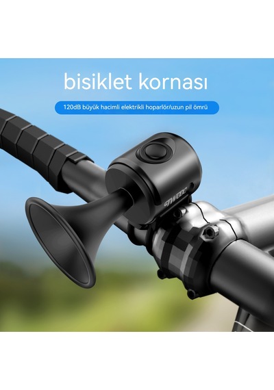 Jzcat Bisiklet Elektrikli Korna Dağ Bisikleti Kompakt Taşınabilir Çan - Siyah
