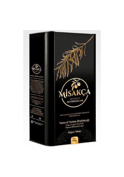 Misakça Soğuk Sıkım Naturel Sızma Zeytinyağı Teneke 5 L