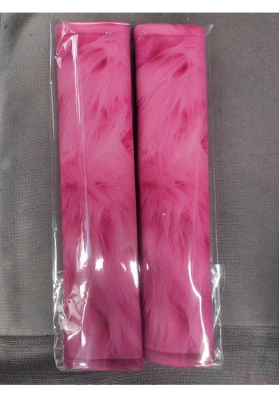 Pembe Tie-dye Desenli Emniyet Kemeri Pedi, Yumuşak Süngerli Kumaş, 26 Cm, Universal, 2 Adet