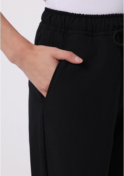 Colins Regular Fit Düşük Bel Geniş Paça Kadın Siyah Pantolon Cl1077182 Q1.v1 Blk Siyah