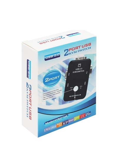 2 Port Usb Kvm Switch, 2 Kasa 1 Monitör Switch, 2 Bilgisayarı Tek Elden Yönetin