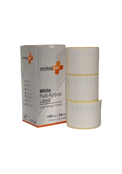 Ecotagplus Dymo Muadili Etiket - 101 Mm X 54 Mm - 3 X 220 Adet - Eko Paket - 99014 1