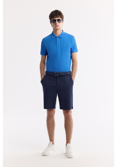 Avva Erkek Lacivert Klasik Bel Pamuklu Bi-stretch Relaxed Fit Şort A51y3727
