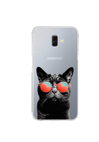 Samsung Galaxy J6+ Plus İle Uyumlu Kedi 3 Kamera Korumalı Şeffaf Kılıf Şeffaf