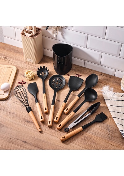 Aryıldız Dailytools 10 Parça Silikon Mutfak Seti Black Renkli