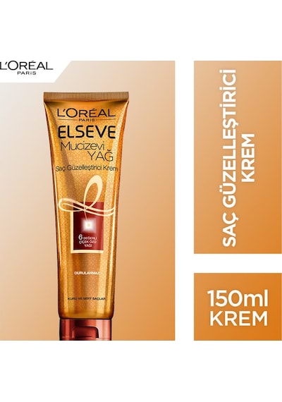 L'Oreal Paris Elseve Mucizevi Yağ Saç Güzelleştirici Krem 150 ML