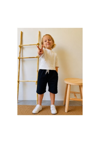 Genel Markalar Luniva Butik Unisex Çocuk Beyaz Basic Tişört Siyah Waffle Şort Takımı Yazlık 2'li Takım Beyaz Genel Markalar Luniva Butik Unisex Çocuk Beyaz Basic Tişört Siyah Waffle Şort Takımı Yazlık 2'li Takım Beyaz