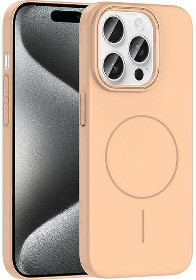 Apple Uyumlu iPhone 15 Pro Kılıf M-safe Şarj Özellikli Zore Ruby Sert Kapak 1