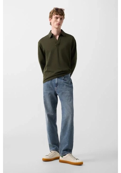 Bogner Fire&ıce Bogner Lionel Lüks Spor Stil Erkek Haki Polo Sweatshirt Yeşil