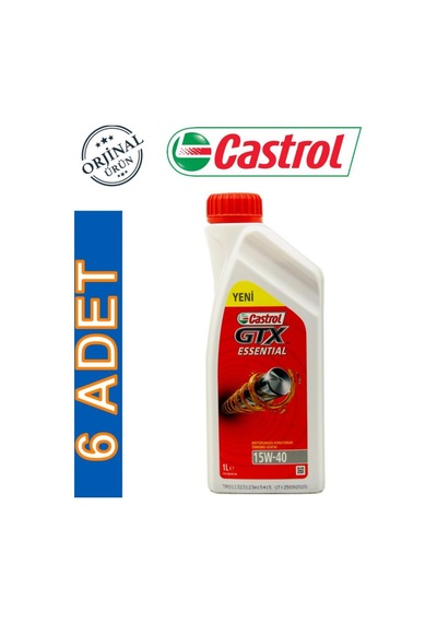Castrol GTX Essential 15W-40 1 Motor Yağı 6 x 1 L