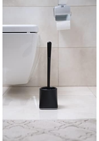 Home Silikon Klozet Wc Tuvalet Fırçası Siyah Kare Siyah