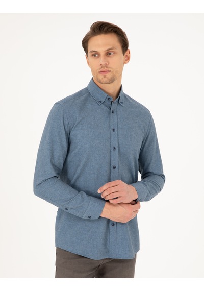 Pierre Cardin Erkek Mavi Gömlek Desenli 50293756-vr036 Mavi