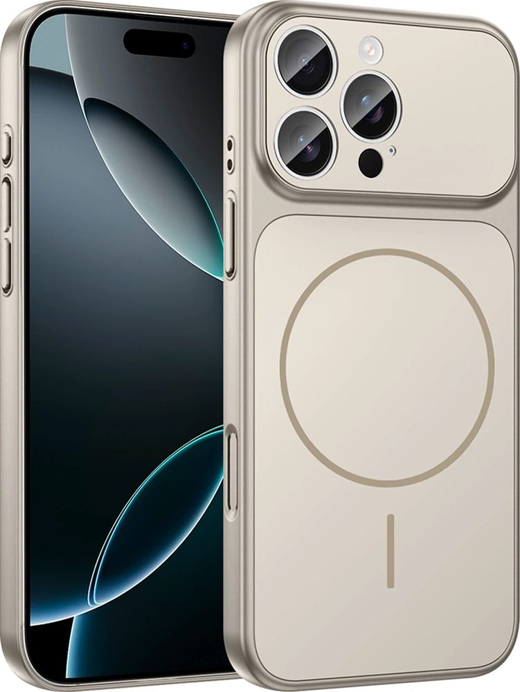 Apple Uyumlu iPhone 16 Pro Kılıf Kablosuz Şarj Özellikli Kamera Korumalı Formen Kapak Gri