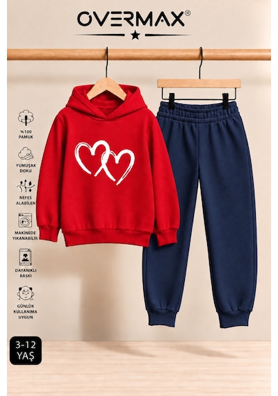 Overmax Çift Kalp Baskılı Çocuk Kapüşonlu Sweatshirt Eşofman Takımı 3-12 Yaş Kırmızı Üst-lacivert Alt - 923598938 Kırmızı Üst-lacivert Alt Overmax Çift Kalp Baskılı Çocuk Kapüşonlu Sweatshirt Eşofman Takımı 3-12 Yaş Kırmızı Üst-lacivert Alt - 923598938 Kırmızı Üst-lacivert Alt