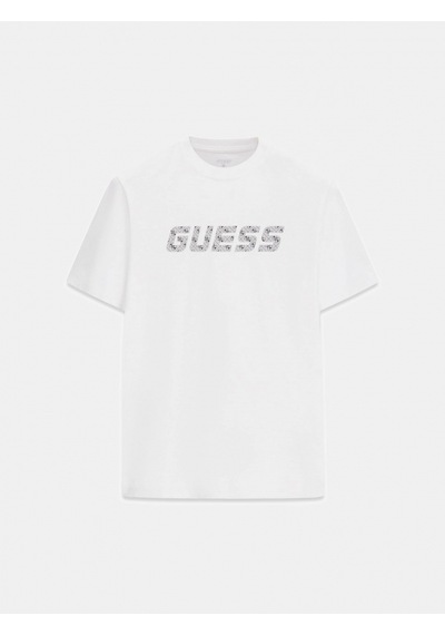 Guess Maska Bisiklet Yaka Kısa Kollu Erkek Beyaz T-shirt Z6rı15ı3z14-g018 Beyaz