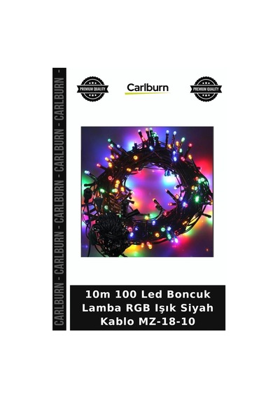 10m 100 Led Boncuk Lamba Rgb Işık Siyah Kablo Mz-18-10 Ev Dekoru Oda Işığı Gece Lambası