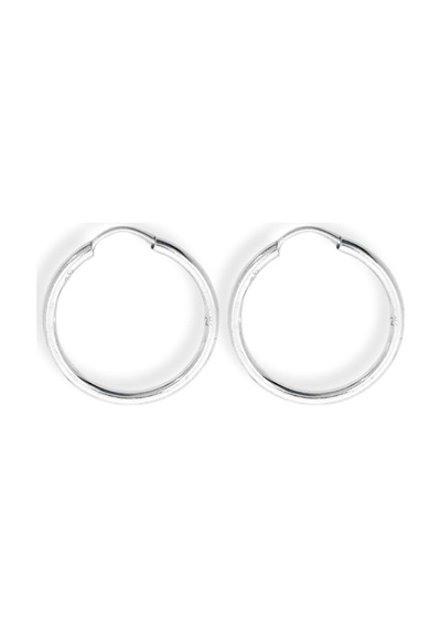Oya Silver Gümüş Halka Küpe 3mm Kalınlık 2.5x2.5cm