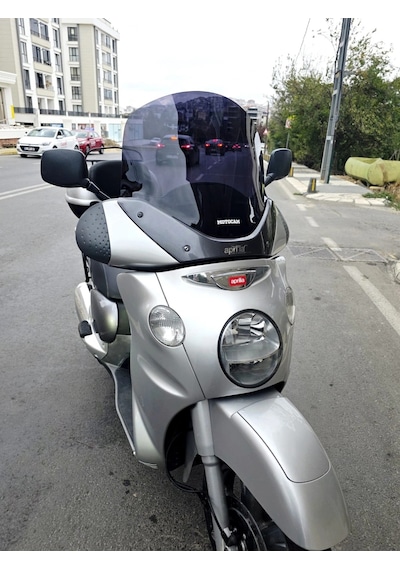 Motocam Aprilia Scarabeo 500 Ön Cam 49cm 2003-2008 Model Siyah Renkli 4mm