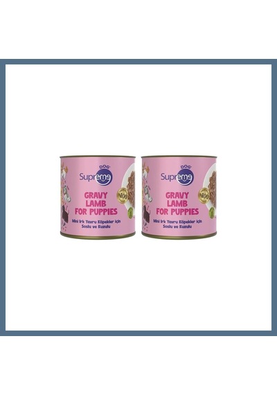 Buradabulabilirsin Supreme Dog Mini Irk Yavru Köpekler İçin Soslu Ve Kuzulu Konserve Mama 200 Gr 2 Paketi Bbz