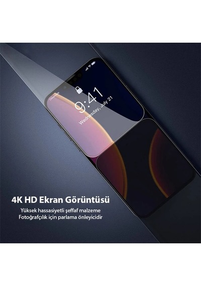 Baseus İphone 13 Mini 0.23mm Gizlilik Hayalet Full Ekran Koruyucu 2 Adet Set- 5775