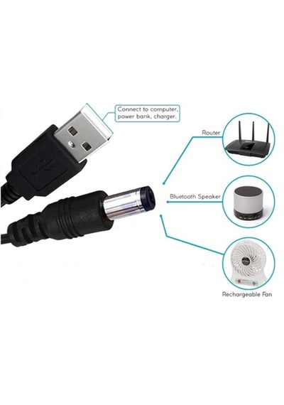 Navidata 1,5m Usb 5.5x2.5 Güç Kablosu 5,5 2,5 Power Usb Kablo