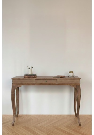 Regnum Fransız Still Ahşap Çalışma Masası 80x125 Açık Ceviz