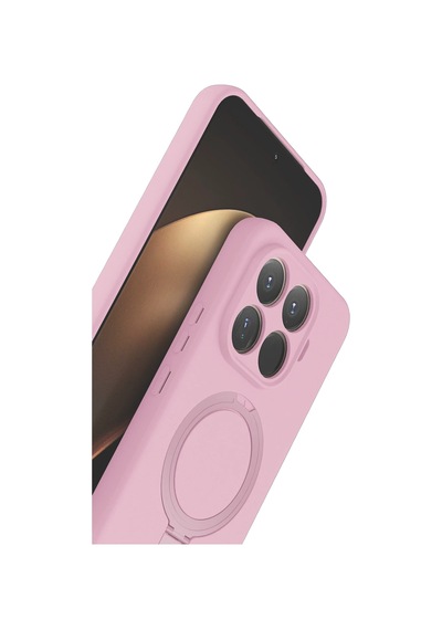 Newface - 599 - Xiaomi Mi 15t Pro Regal Magsafe Standlı Kapak - - Csmo-tex - Açık Pembe Diğer
