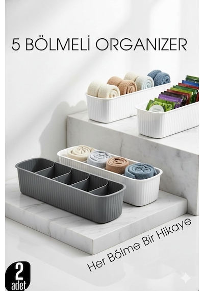 Transformacion 5 Bölmeli Organizer Kutusu 2'li Set, 722440 Diğer